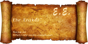 Ehr Enikő névjegykártya